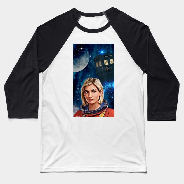13th doctor / space suit Baseball T-Shirt by AlisiaArt